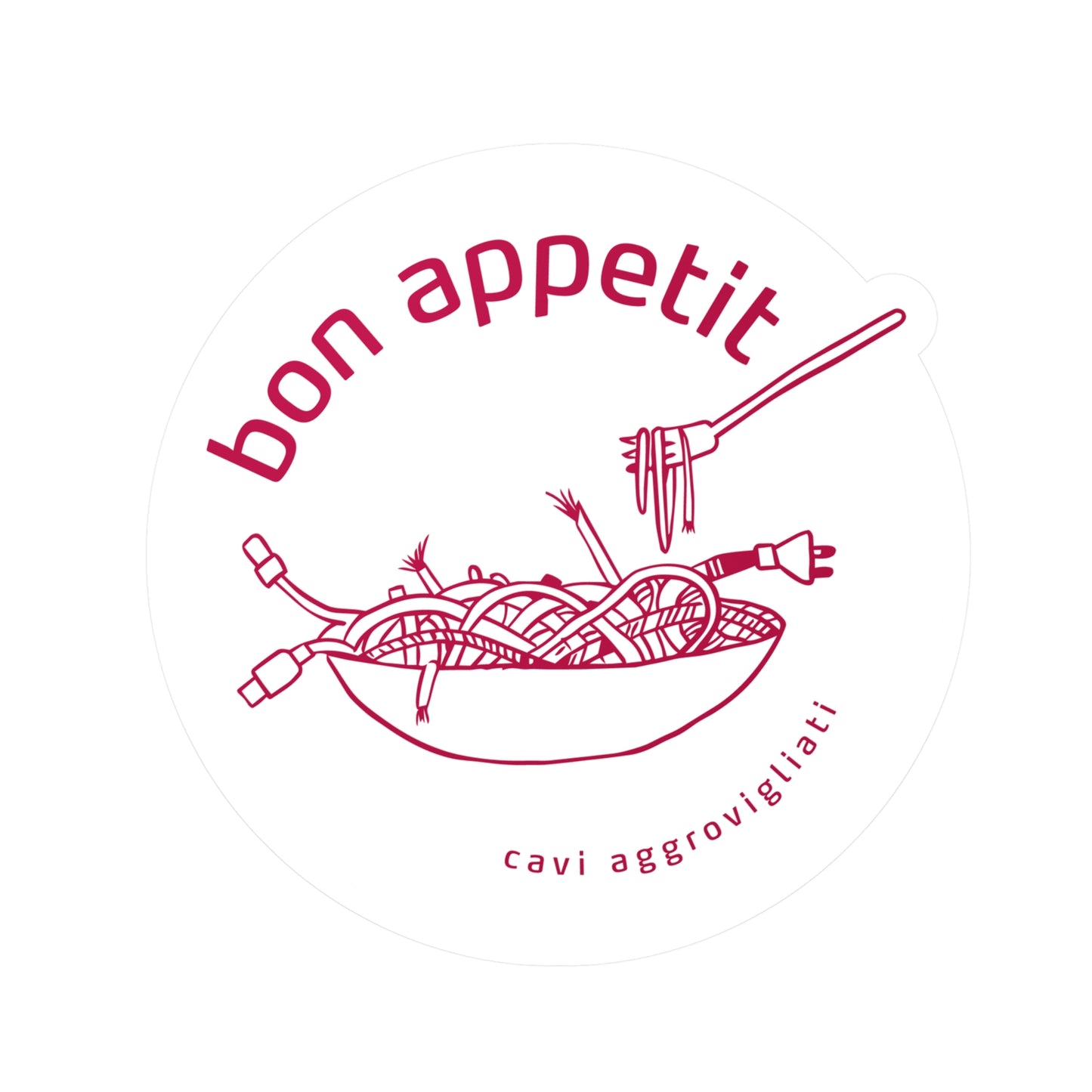 bon appetit - Kabelsalat | Vinyl Kiss-Cut Stickers