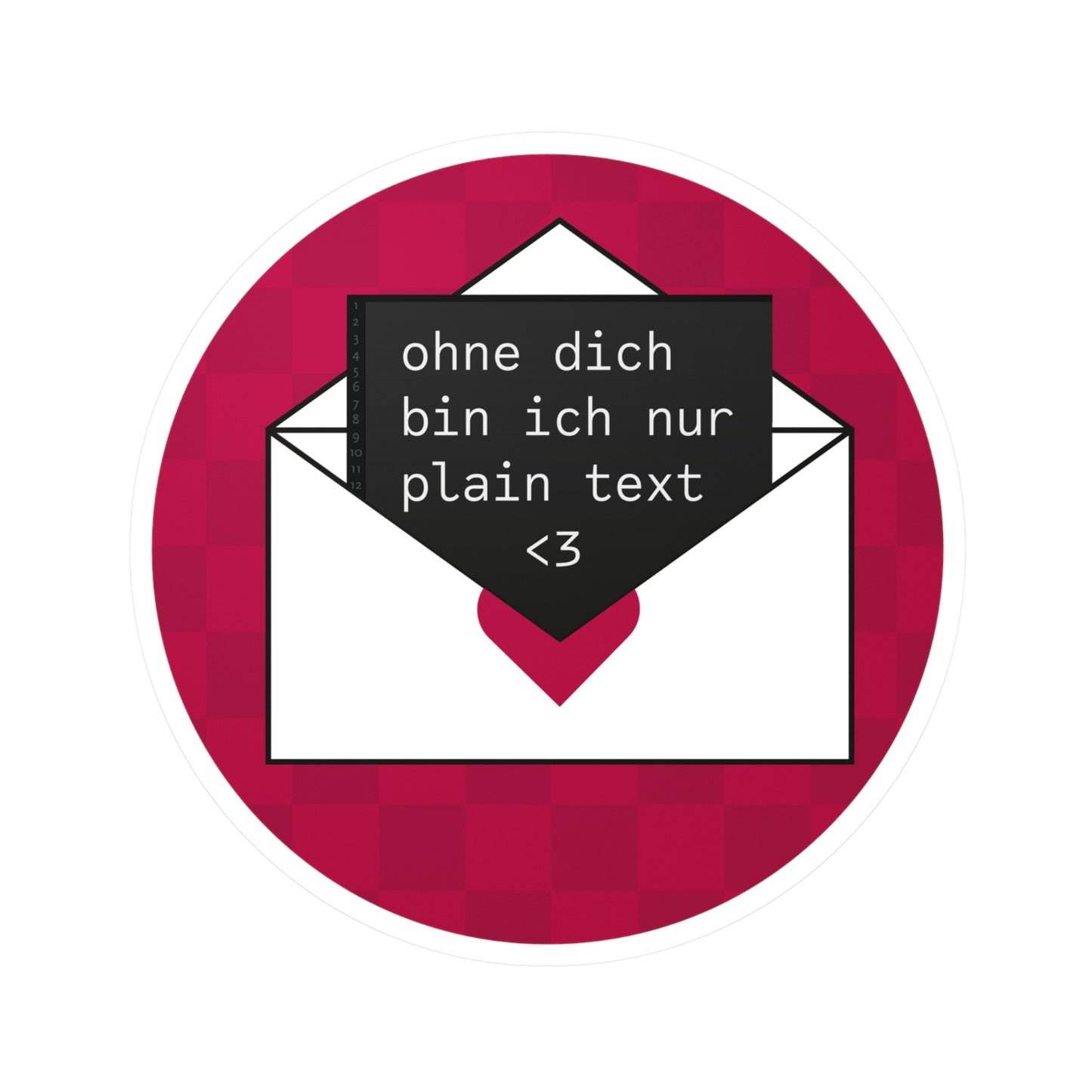 Ohne dich bin ich nur plain text | Vinyl Kiss-Cut Stickers